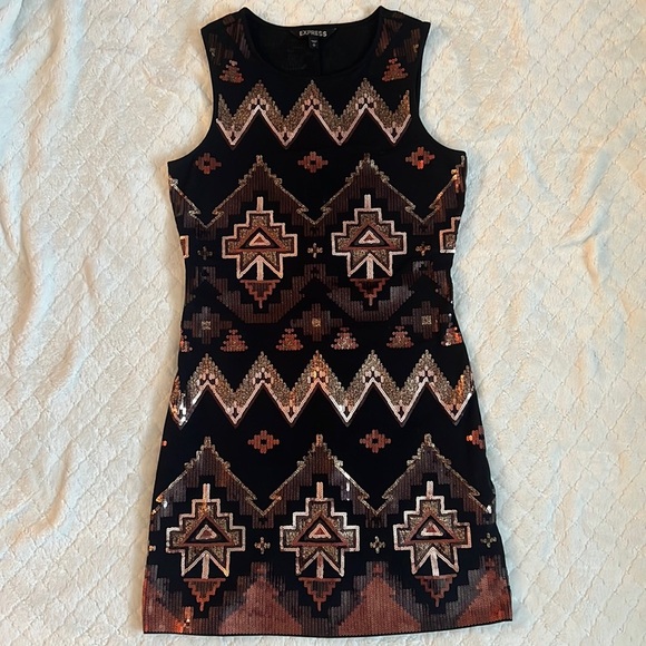 Express Sequin Dress - Picture 1 of 5